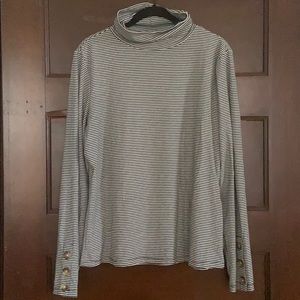 Black and white striped turtleneck